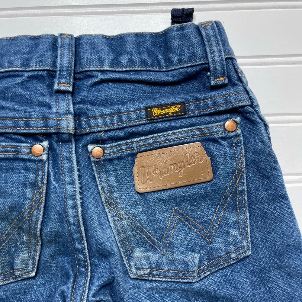 Wrangler kids size 8 slim blue jeans 100% cotton - Picture 5 of 6